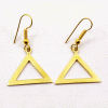 Amazing Plain Brass Earring A - PBE999 New Collection Trillion Shape With 18ct Gold Plating Plain Earring